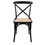 Cafe Cross Back Chair - Black